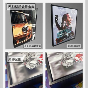 F1莱科宁KIMI挂画法拉利赛车周边海报壁画电竞房间酒店潮流装饰画