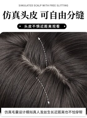 假发男短发狼尾鲻鱼头男生武士头中分刘海日系艾伦黑色男款全头套