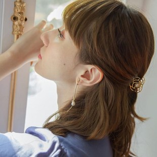 2024年网红新款抓夹女碎发后脑勺小号珍珠发夹气质头发饰夹子