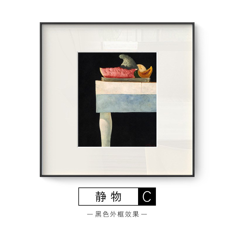 北欧现代简约ins小清新风格装饰画餐厅走廊墙面挂画水果静物壁画图片