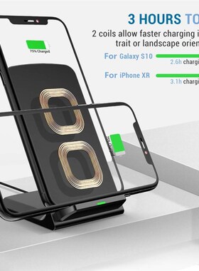 15W Qi Wireless Charger Stand  iPhone SE2 X XS MAX XR 11 Pro