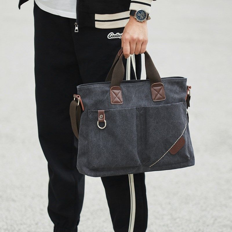 男士商务出差帆布手提包休闲单肩斜挎包多功能公文包电脑背包男包,箱包皮具/热销女包/男包,时尚帆布包,淘宝优惠券,粉丝福利购,淘宝优惠卷