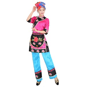 工厂销羌族服装服饰少数民族舞y蹈演出表演服装盛装舞台装女装人
