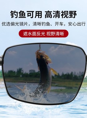 墨镜男士开车专用偏光太阳眼镜2024新款钓鱼驾驶镜近视变色带度数
