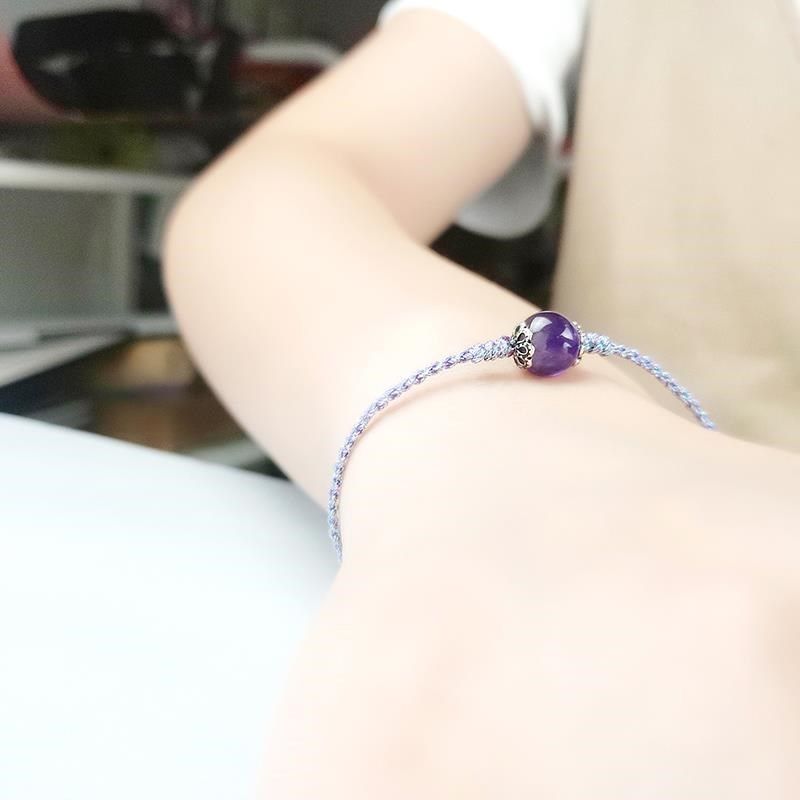 手工编织天然水晶粉晶紫水晶草莓晶编绳手链细款简约森系女生手绳,饰品/流行首饰/时尚饰品新,手饰/手串,淘宝优惠券,粉丝福利购,淘宝优惠卷