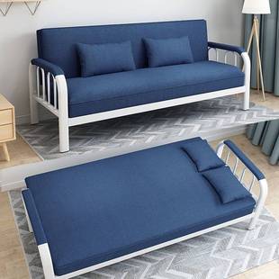 沙发床简用可折叠小户q型多功能两易客三单双人厅人出租房布艺沙