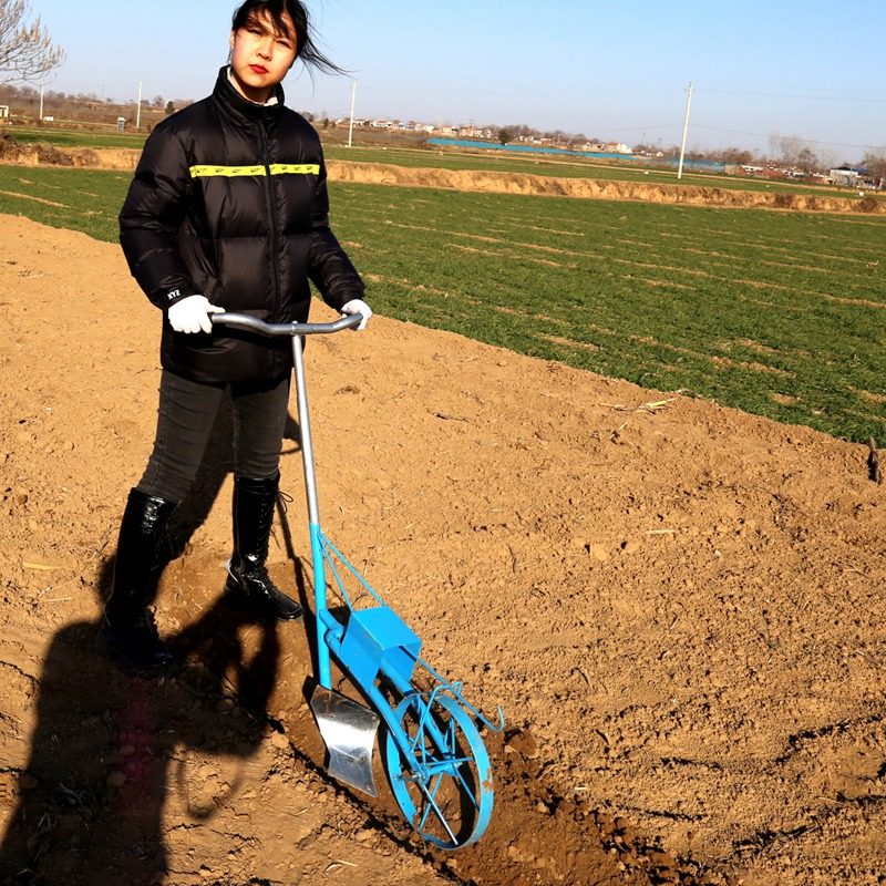 除草神器翻地松土开沟机小型耕地锄草翻土L犁地起垄农用挖沟耕田_虎窝淘