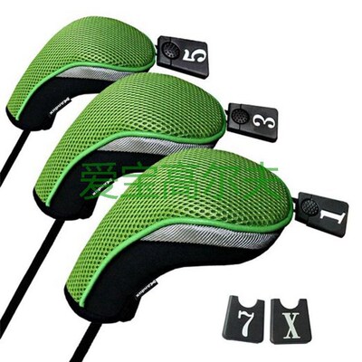 3Pcs/Set Club Heads Cover Soft Wood Golf Club Driver Headcov