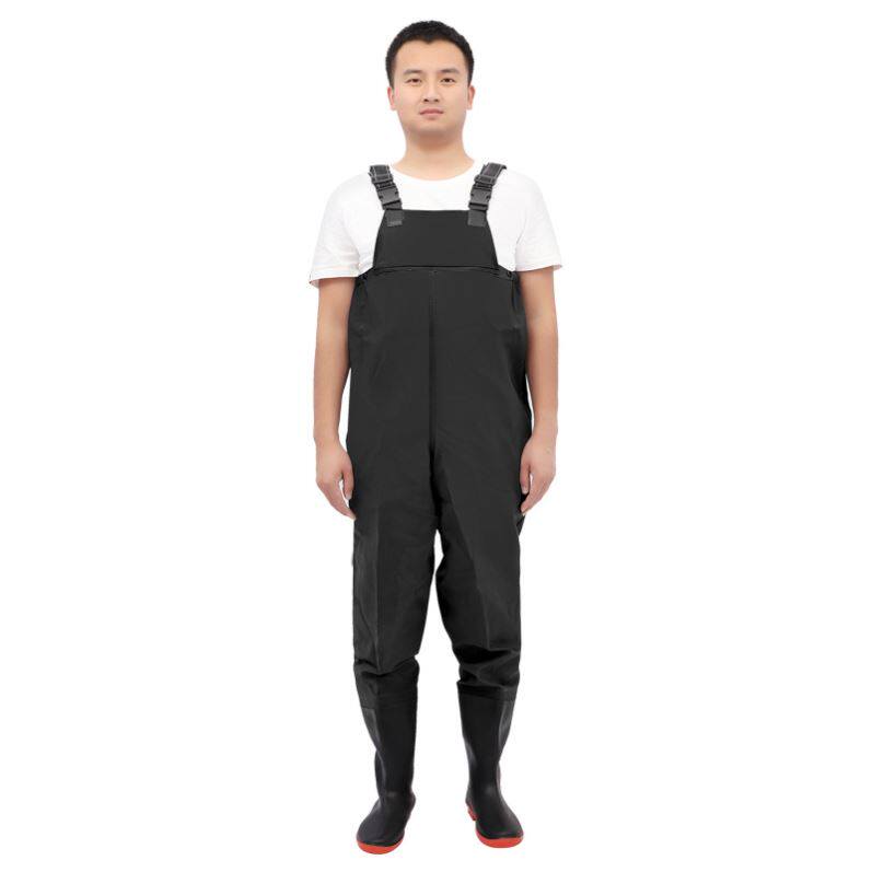 水裤下半身渔民防水裤防水衣服套装一体防水服连体雨衣雨裤连鞋
