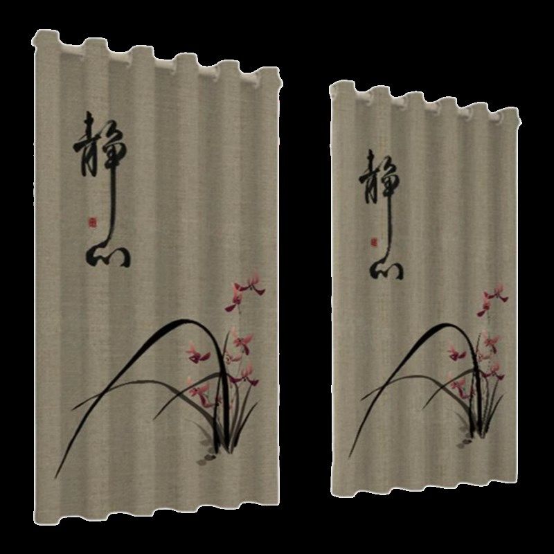 中式窗帘遮光2024新款免打孔安装卧室遮阳布隔热遮挡帘一整套,居家布艺,成品窗帘,淘宝优惠券,粉丝福利购,淘宝优惠卷