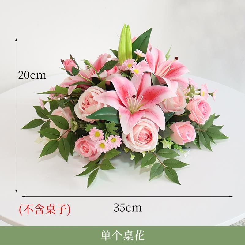 圆形酒店餐桌中间摆花餐厅圆桌桌花宴会装饰花艺会议室桌面摆件花,家居饰品,餐桌花艺,淘宝优惠券,粉丝福利购,淘宝优惠卷