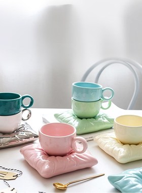 Nordic Colorful Ceramic Milk Tea Mug Office Cups Drinkware C