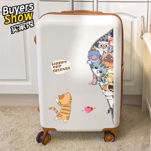 行李箱贴纸全贴整张卡通可爱猫咪个性 饰贴画防水 拉杆箱墙壁冰箱装