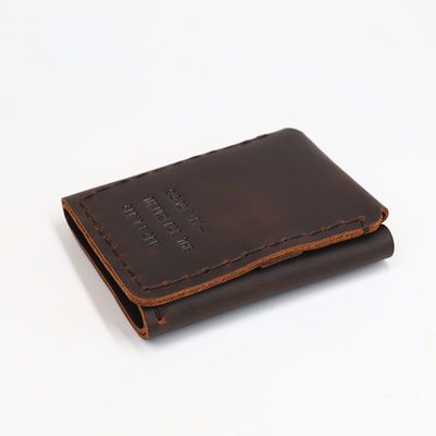 速发SIMLINE Genuine Leather Men Wallet Vintage Handmade Craz