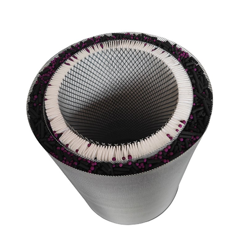 不锈钢油雾d净化除尘滤筒  除甲醛除异味活性炭高锰酸钾滤筒过滤