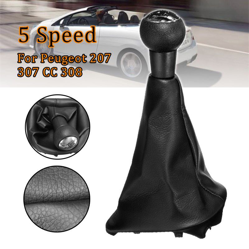 For Peugeot 207 307 CC 308 3008 5-Speed Gear Shift Knob With