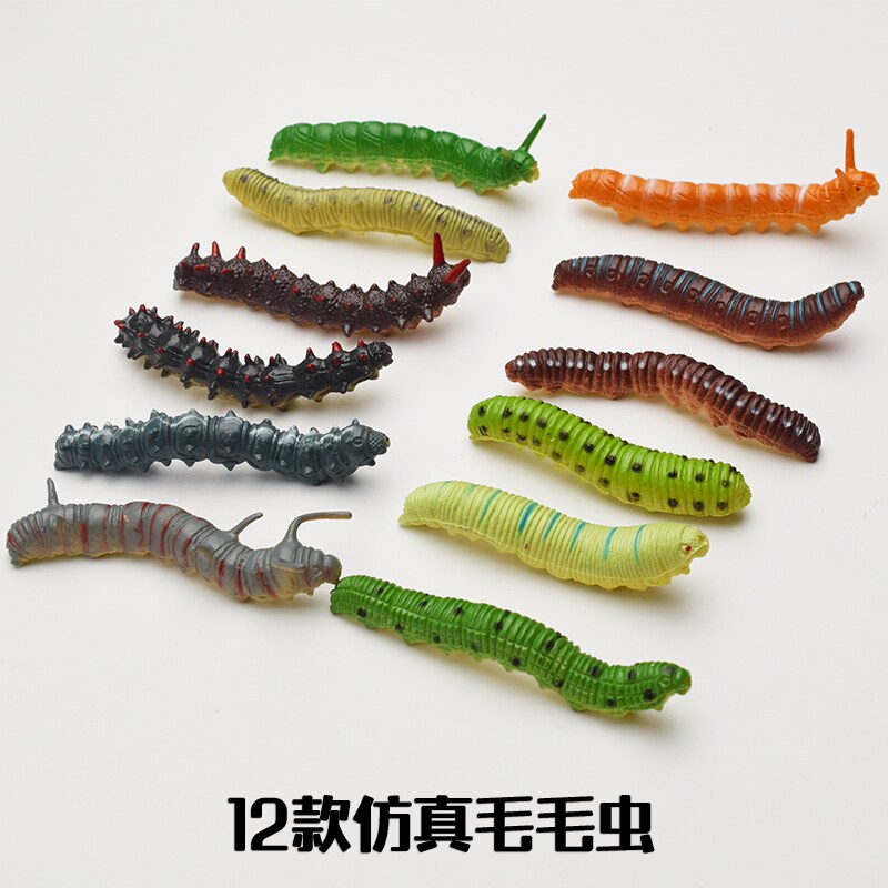 新品毛毛虫玩具 仿真昆虫虫子儿童整蛊玩具吓人爬行Y动物模型整人