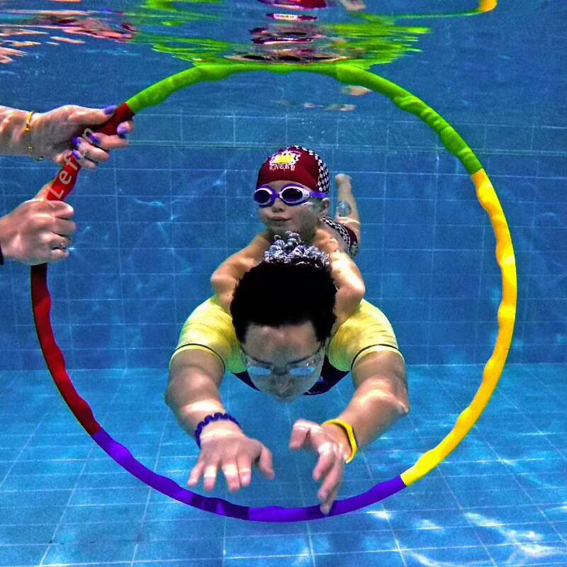 儿童呼啦圈 宝宝学游泳水下闭气训练专用圈 加重可沉底可拆卸