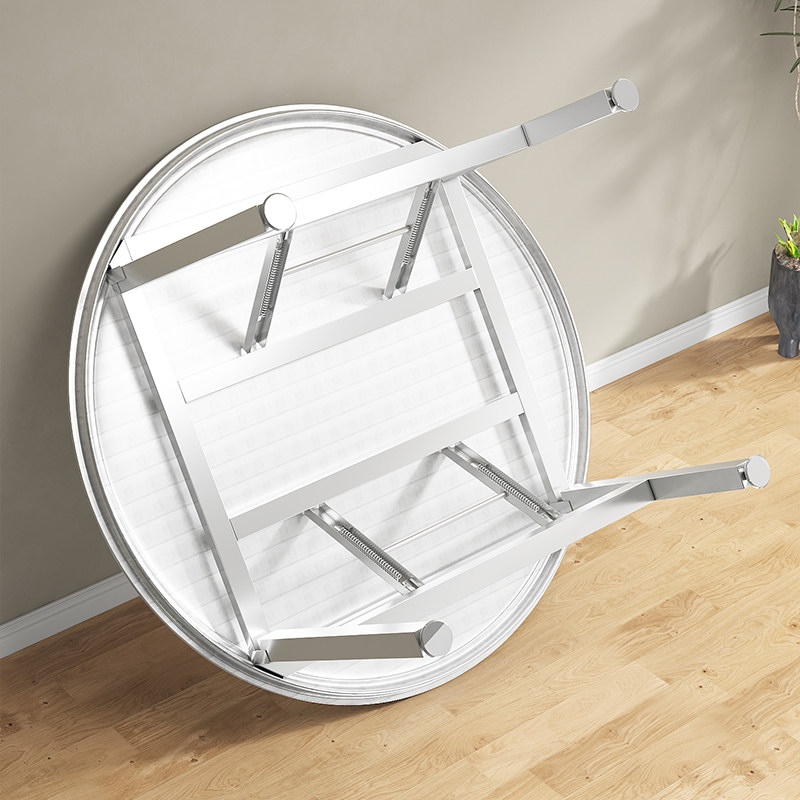 304加厚不锈钢折叠圆桌户外烧烤家用餐桌免安装桌子饭店折叠方桌,住宅家具,不锈钢/PVC餐桌,淘宝优惠券,粉丝福利购,淘宝优惠卷