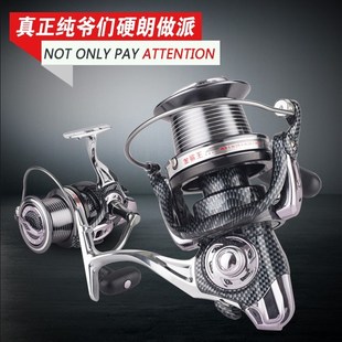 全金属锚鱼轮9000 12000型渔轮远投专用超大号海钓纺车轮 10000