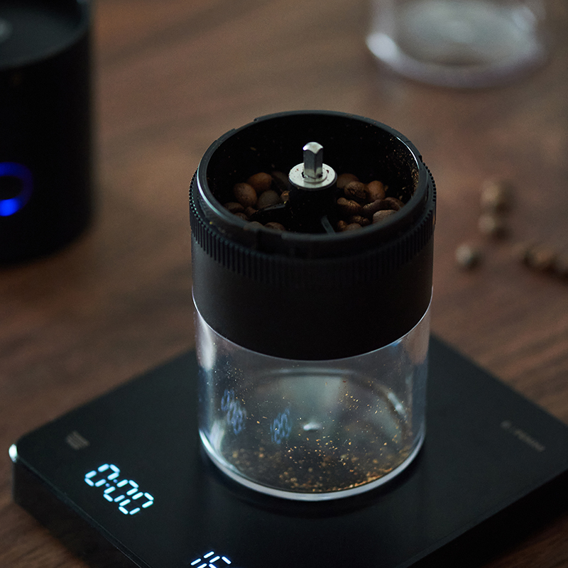 电动磨豆机家用小型全自动便携式咖啡豆研磨机细腻出粉咖啡机