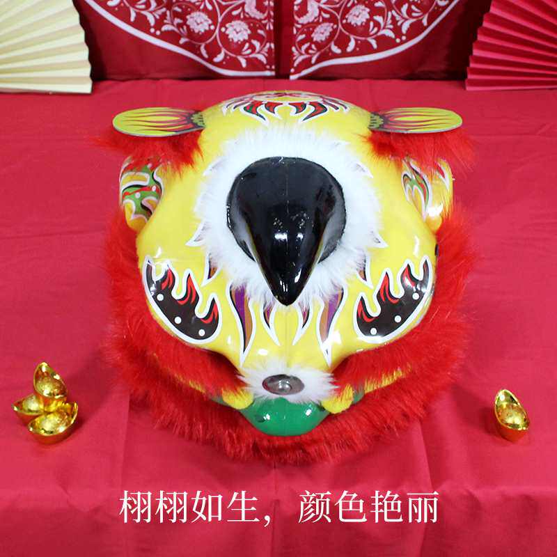 狮子头儿童舞狮头l佛山手工小孩单人小醒狮玩具送老外礼品表演道