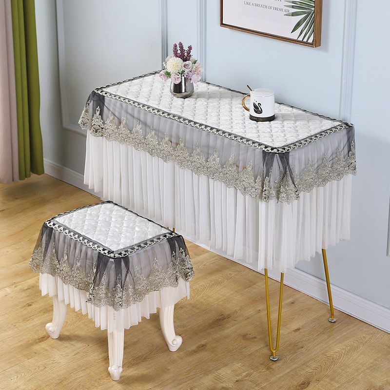 欧式梳妆台桌布布艺化妆台罩套布桌垫美甲电视柜桌布桌旗防尘盖巾