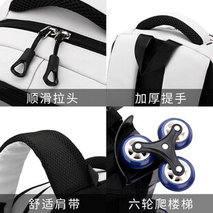 手拉背囊拉杆可背可拖拉旅游行李箱包袋带滑轮子双肩背包超轻书包