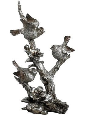 美式复古树枝小鸟摆件客厅书房橱窗店铺酒柜拍摄道具摆件