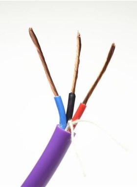 紫色高柔防冻纯铜耐磨电缆r线3两2芯1.5家用电源线耐老化移动导线