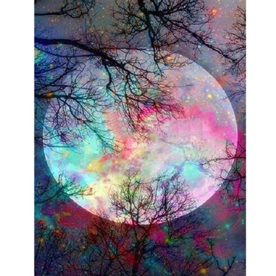Diy Oil Painting Paint Moon Night By Number Kit 16*20 Inch 4