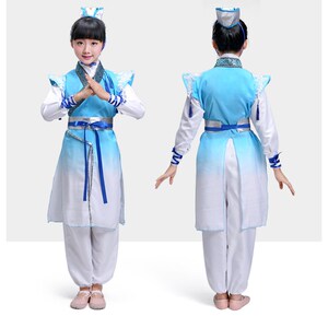 热销古代儿童汉服小书童舞蹈演出服唐诗壮志蔡伦弟子规论语剑客国