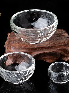 白水晶碗水杯供水供 桌面用品透明玻璃碗 七供八供圣水杯家用摆件