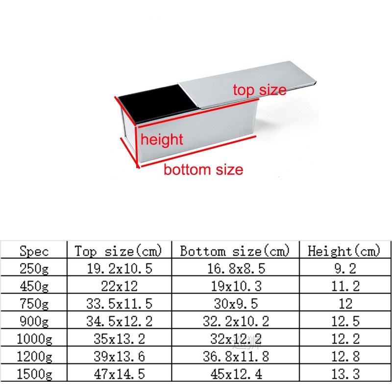 250g/450g/600g/750g/900g/1000g Aluminum alloy black non-stic
