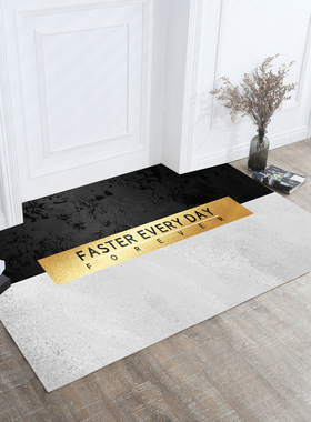 侘寂风玄关垫家用入户门地垫pvcC皮革脚垫进门地毯防水门垫防滑垫