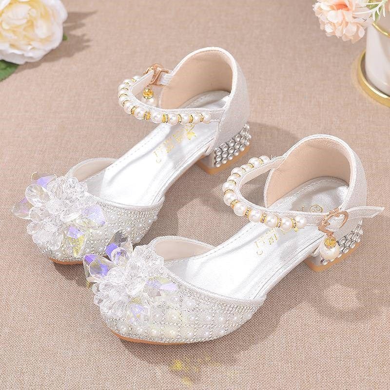 韩版儿童高跟鞋水晶鞋女童公主鞋水钻学生舞台表演鞋礼服鞋银白色,童鞋/婴儿鞋/亲子鞋,水晶/水钻鞋,淘宝优惠券,粉丝福利购,淘宝优惠卷