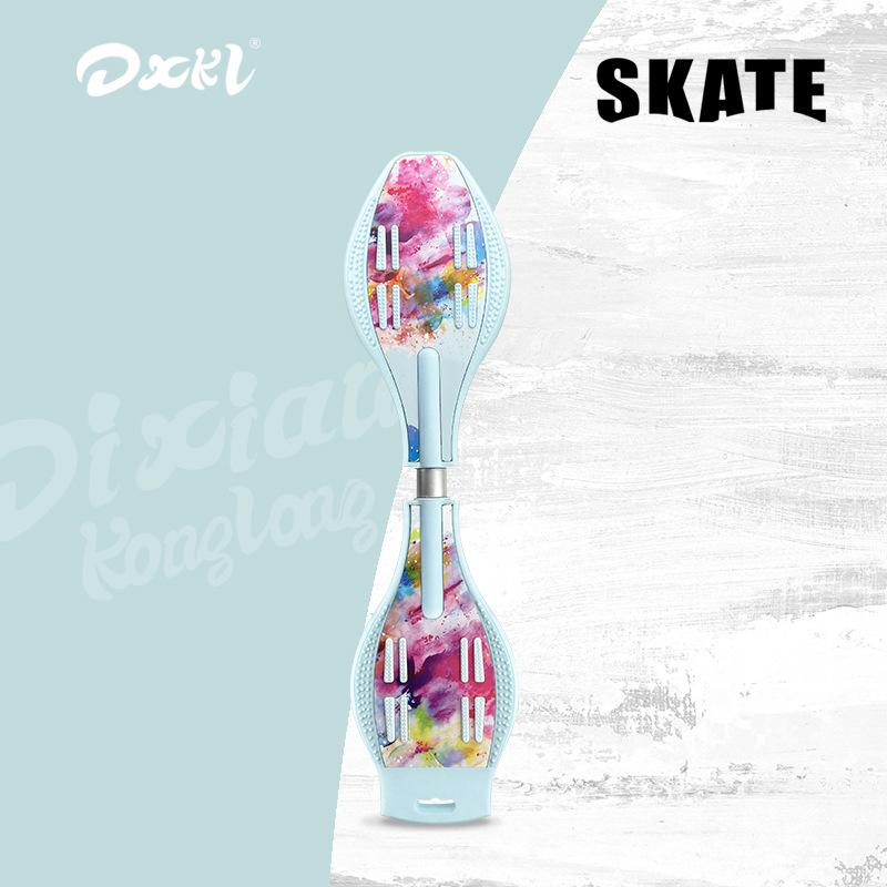 速发儿童滑板车游板摇摆活力龙青少年蛇板岁初学者二轮6以上二两