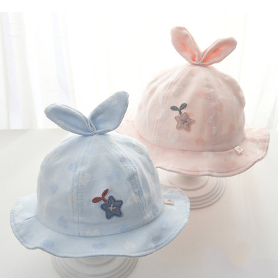 女婴儿脑子六6到12个月女宝夏季遮阳帽薄款0一1一2岁女童帽子春秋