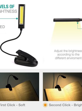 Bed Reading Desk-Lamp Book-Light Flexible LED Study-Room for