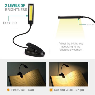 Bed Reading Desk-Lamp Book-Light Flexible LED Study-Room for