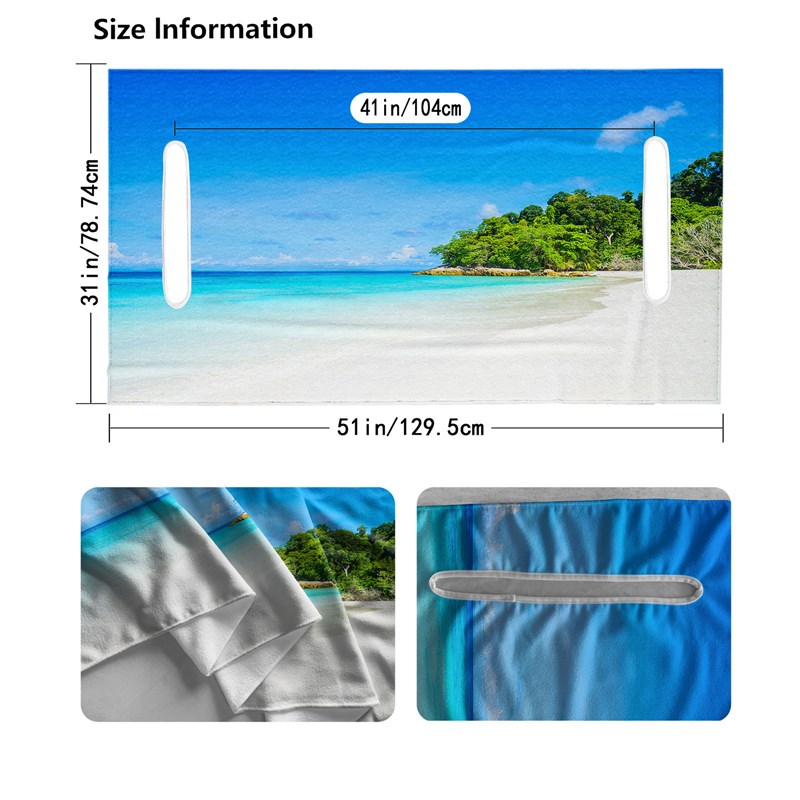 高尔夫球车座垫海洋印花坐垫毛巾高尔夫球车座椅套清洁方便安装9