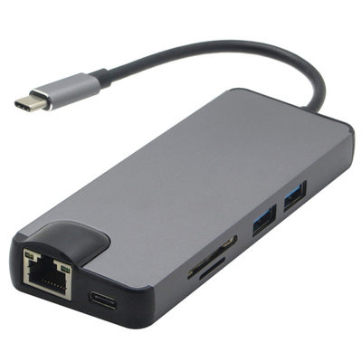 极速USB C Hub HDMI VGA Ethernet Lan RJ45 Adapter for Mac boo