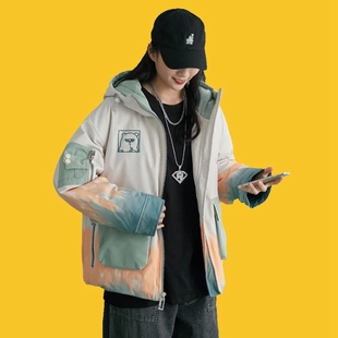 工装羽绒服女款短款2023年冬季新款小个子L燃雪设计感炸街学生外