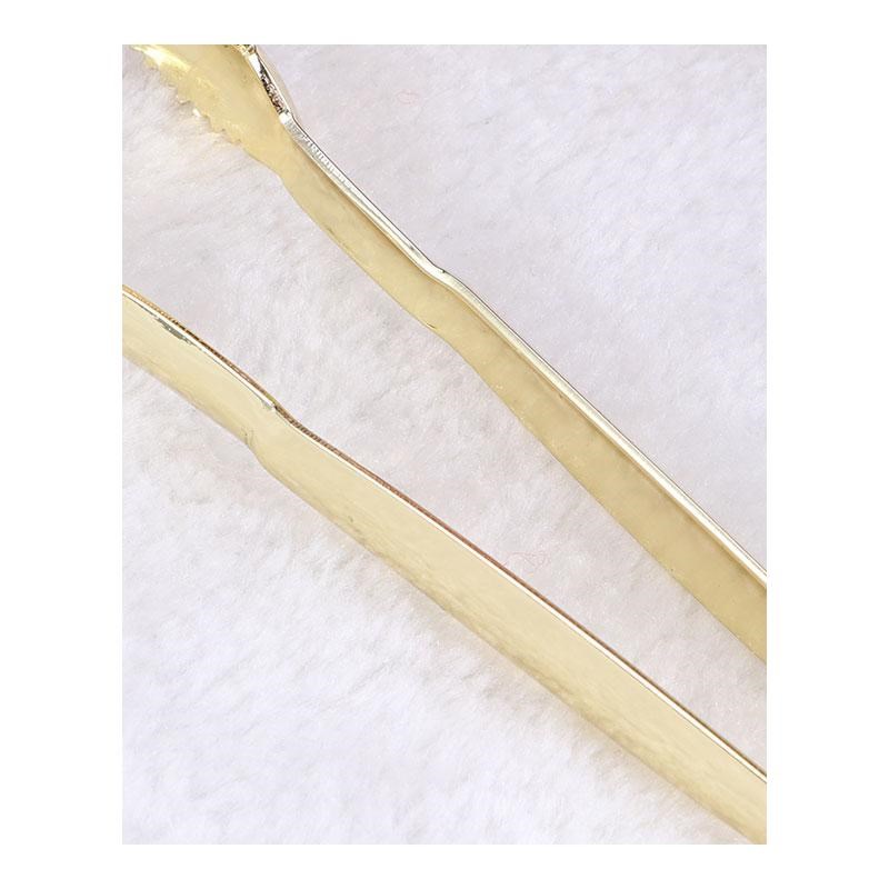 2pcs Gold Plated Mini Serving Tongs Sugar Cube Tongs Stainle