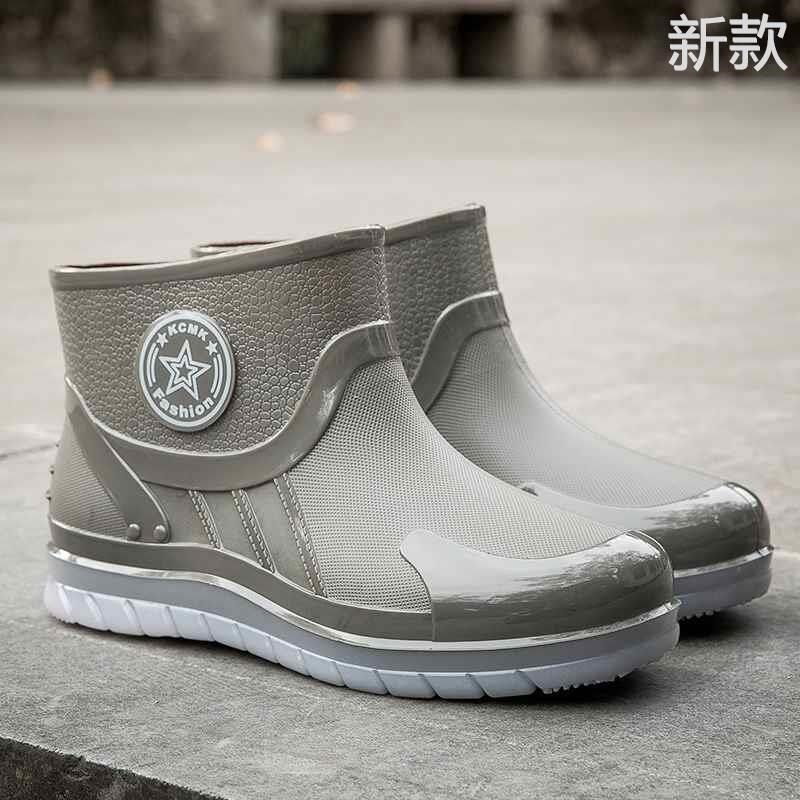 水靴保暖套鞋中低筒晴雨鞋学生工作男防水鞋男雨鞋男雨靴胶鞋新款