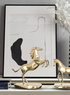 铜马摆件工艺品马到成功酒柜饰品书房书柜摆设办公室摆设商务新品