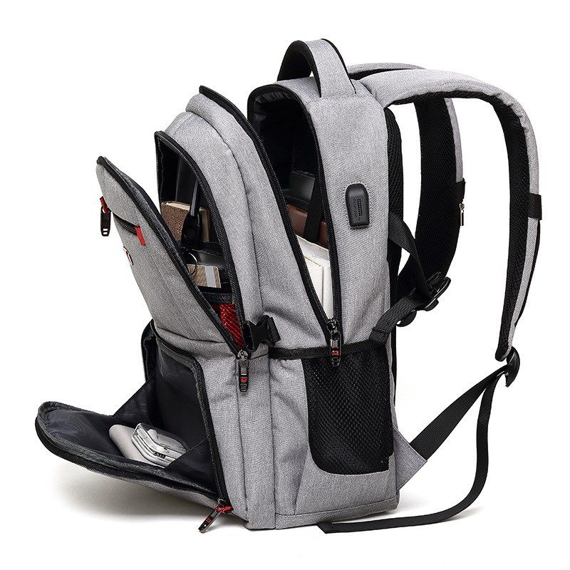 防水牛津布商务电脑包休闲充电背包现货双肩包礼品现货印logo,箱包皮具/热销女包/男包,双肩背包,淘宝优惠券,粉丝福利购,淘宝优惠卷