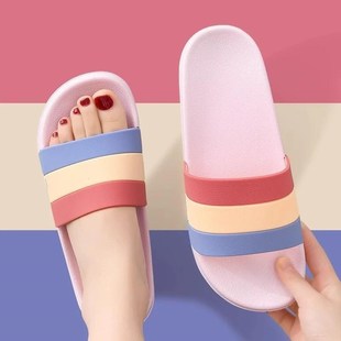 夏季 凉 拖鞋 男家用防滑外出卫生间洗澡浴室室内家居塑U料厚底女鞋