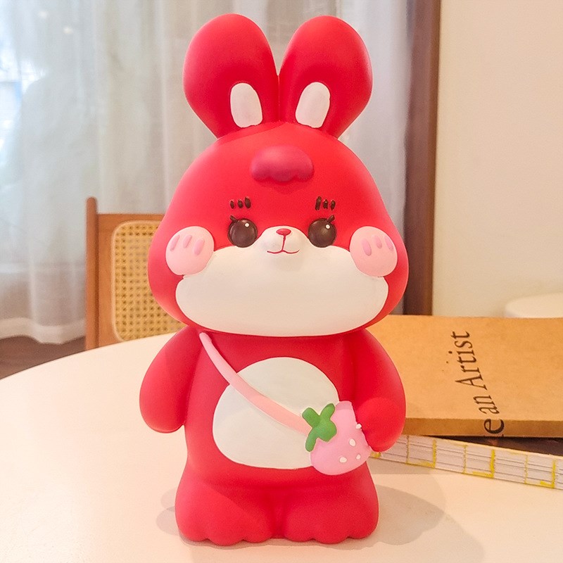 卡通大耳狗搪胶存钱罐儿童玩x具储蓄罐耐摔呆萌攒钱罐儿童生日礼