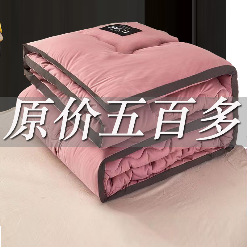 全棉被芯丝棉被子冬被加厚保暖双人8斤七孔太空被单人宿舍纤维被